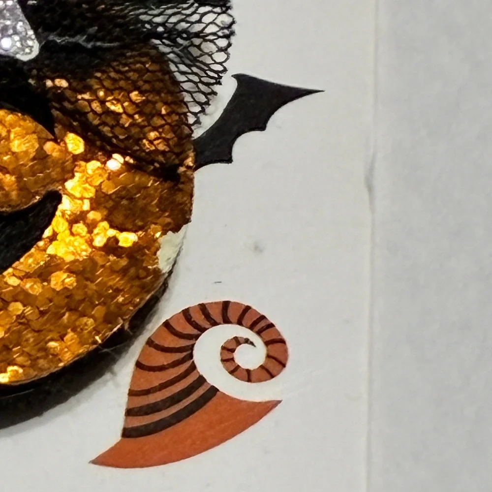 Danbar Global Halloween Glitter Hair Clips Set Witch Bat Pumpkin Ghost Moon Kids